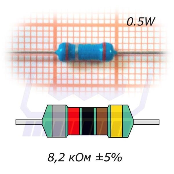 Резистор 7.5 кОм 0.25W (МЛТ)